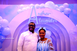 Photos: AY, Seyi Law, MC Lively, others attend dedication of Ali Baba’s triplets in Lagos