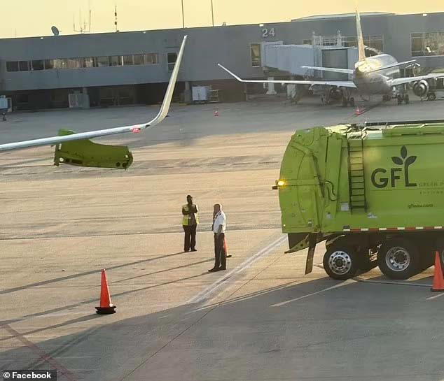 Panic as garbage truck hits aircraft