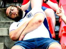 Fan caught sleeping during England’s game says he dreamt Three lions won the Euro