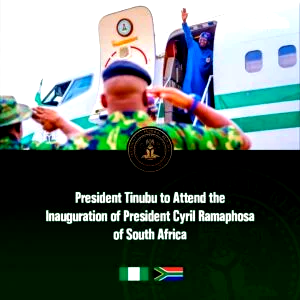 Ramaphosa: Tinubu departs Lagos for South Africa