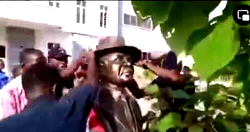 Video: Protesters pull down Wike’s statue in Rivers