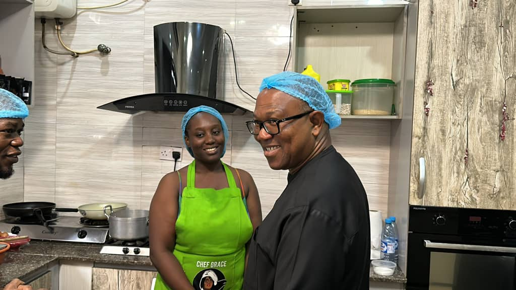 Photos: Peter Obi celebrates chef Grace’s new Guinness World Record in home cooking marathon