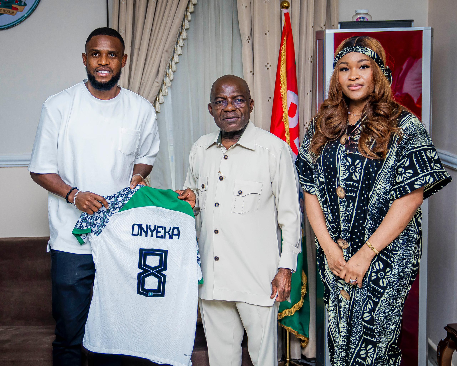 Datti storms Abia as Super Eagles star, Onyeka moves to set up football academy