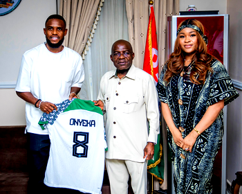Datti storms Abia as Super Eagles star, Onyeka moves to set up football academy