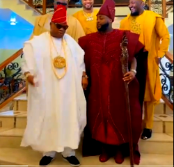 3 times Governor Adeleke’s dance moves lit up Davido, Chioma’s wedding