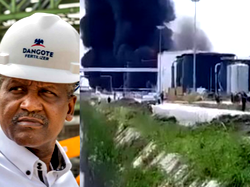 Fire outbreak at Dangote refinery