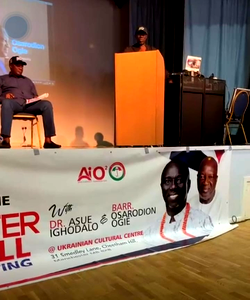 Edo 2024: PDP candidate, running mate storms UK, meet Edo Diaspora