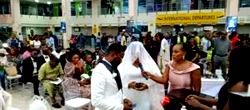 Airport users astonished as couple take wedding vows at MMA2