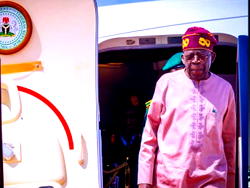 Tinubu returns to Abuja from South Africa