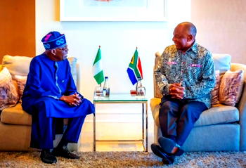 Photos: Tinubu, Ramaphosa meet in Johannesburg on stronger partnership