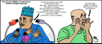 Cartoon: Politicians need foreign SUVs as Nigerian roads are bad