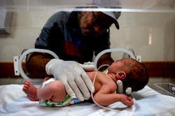 Newborn saved from dead mother’s womb in Gaza