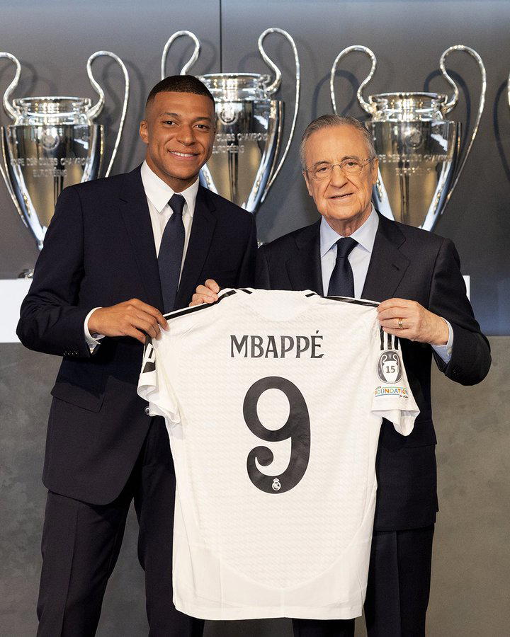 Kylian Mbappe unveiled as Real Madrid player, to wear no.9 jersey ...