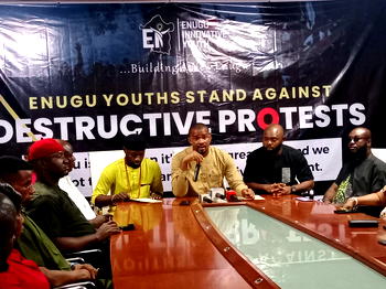 National protest: Enugu youths call for calm, warn against destructive protests