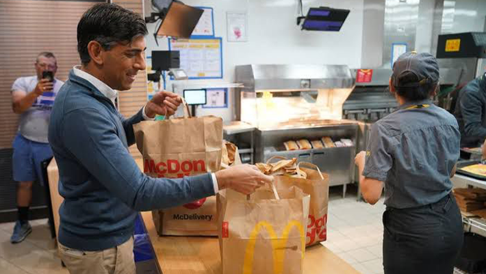 Rishi Sunak delivers food to voters ahead of July 4 UK election