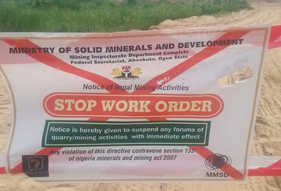 FG seals mining company over illegal activities in Ogun
