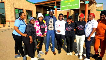 Thembi Shilenge donates to less privileged persons in South Africa