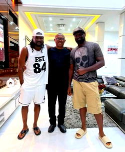 Photos: Peter Obi visits Paul, Jude Okoye amid family feud