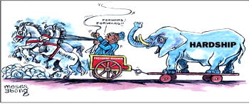 Cartoon: ‘Baba, stop shouting, just look behind’
