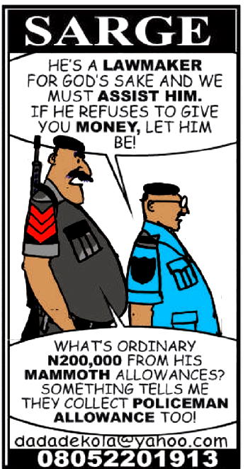 Cartoon: Sarge knows what lawmakers cannot do does not exist