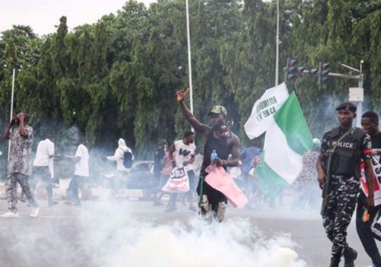 'Hunger dey o': Police teargas protesters in Abuja on day 2