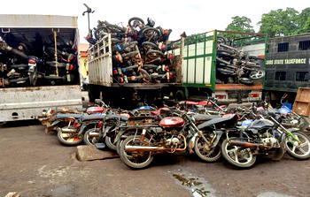 Ban: Suspected soldiers resist arrest as Lagos impounds I64 Okada