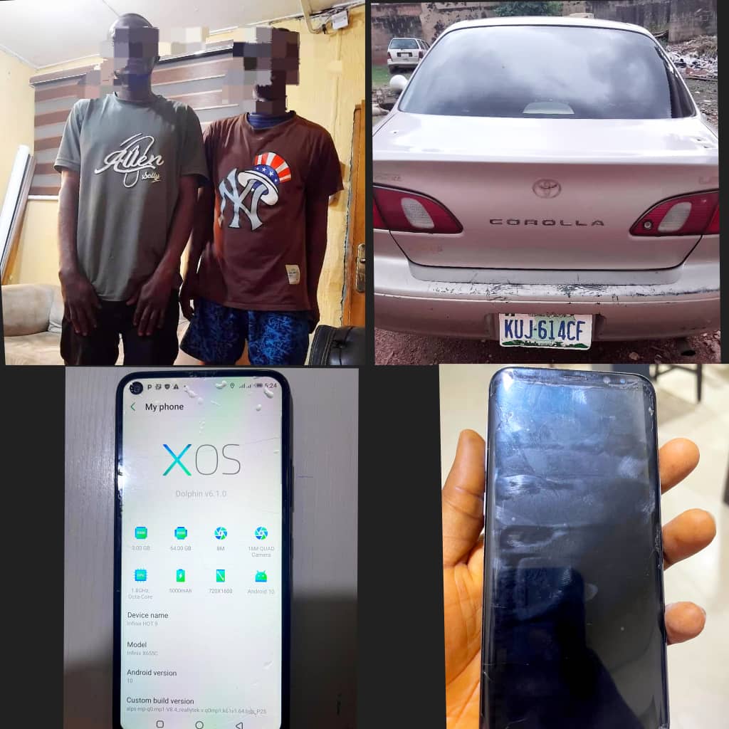 Police arrest 2 suspects for attempting to steal car in Enugu