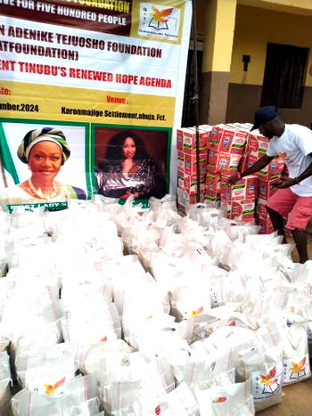 Foundation partners Tinubu, donates food items to 500 Nigerians