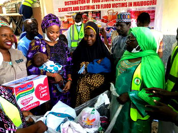 Borno flood: Tejuosho donates cash, relief materials to victims