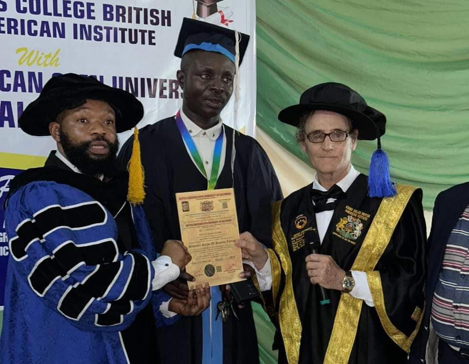 Entrepreneur, Bravo Oluohu bags honorary doctorate degree