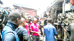 Midnight fire ravages warehouse, shops in Ladipo market