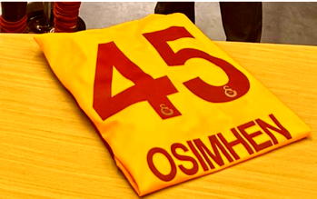 Osimhen to wear jersey no. 45 at Galatasaray