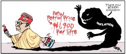 Cartoon: ‘I’m just writing what NNPC said; I don’t fix petrol price’