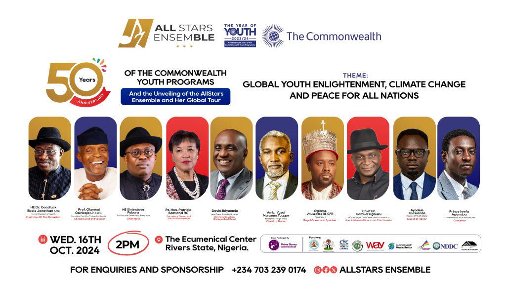 GOLDEN JUBILEE CELEBRATION OF THE COMMONWEALTH YOUTH PROGRAMS AND UNVEILING OF THE ALLSTARS ENSEMBLE