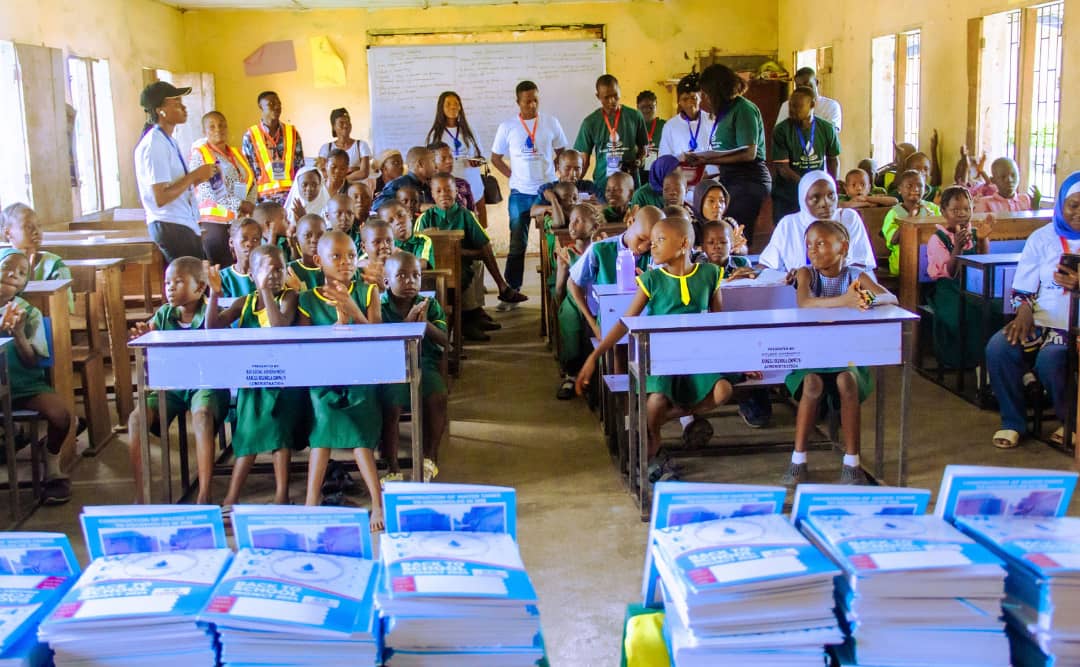 NGO distributes educational supplies to over 150 pupils in Lagos