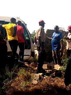 Photos: Driver, players injured as Kano Pillars team bus crashes