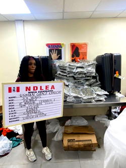 NDLEA nabs 2 businessmen, Canada-based nurse at Lagos airport for cocaine, loud trafficking