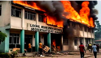 Thugs set two Rivers LG secretariats ablaze, bomb another