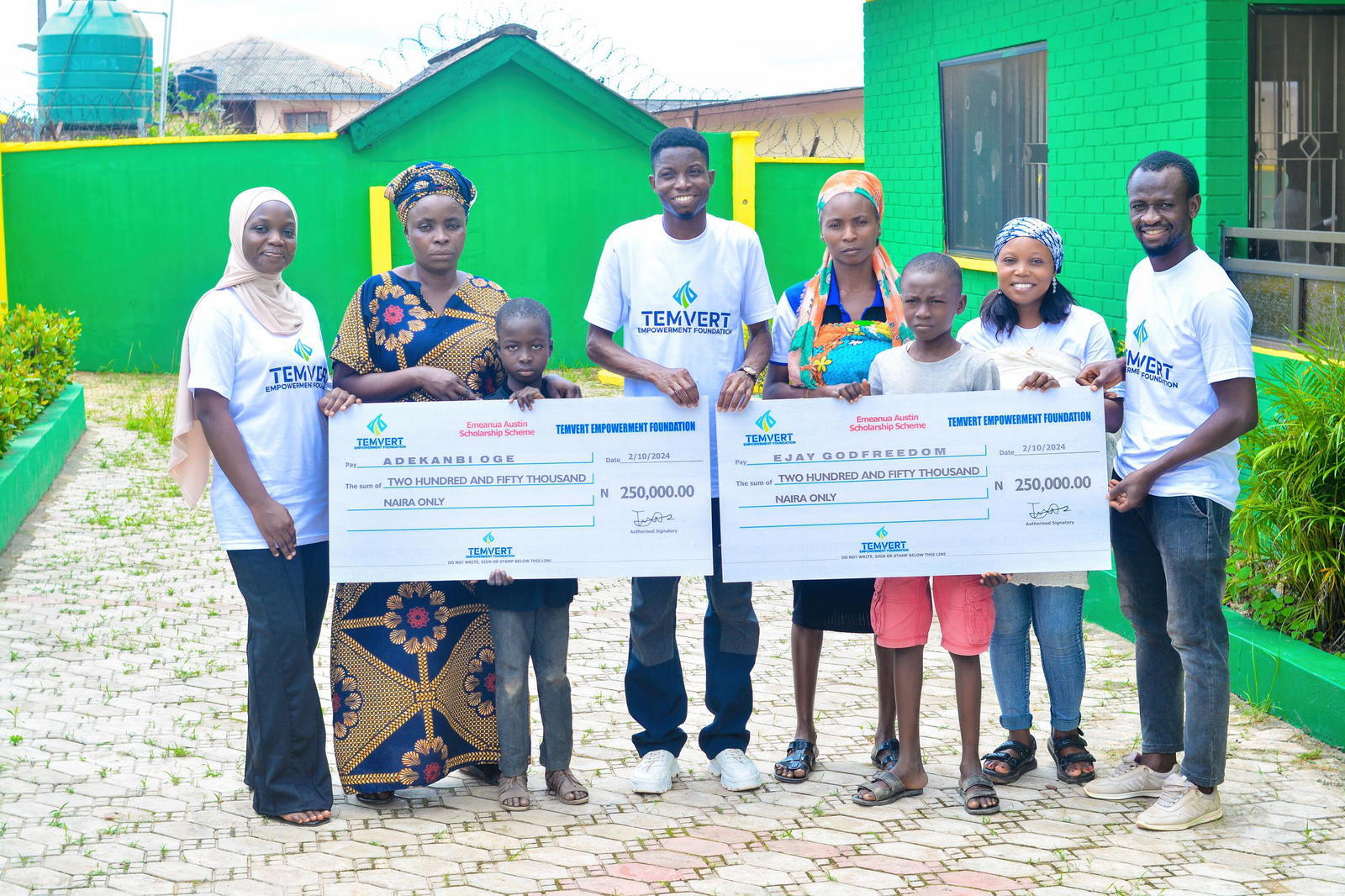 Temvert Empowerment Foundation awards N500,000 scholarship to two Ogun pupils