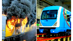 No casualty as fire guts Lagos Blue Line track