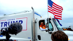 Trump shows up in refuse truck after Biden labeled his supporters ‘garbage’