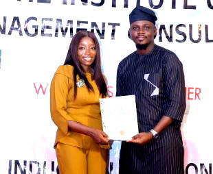 Tiamiyu Damilare, inducted as Fellow of the Institute of Management Consultants