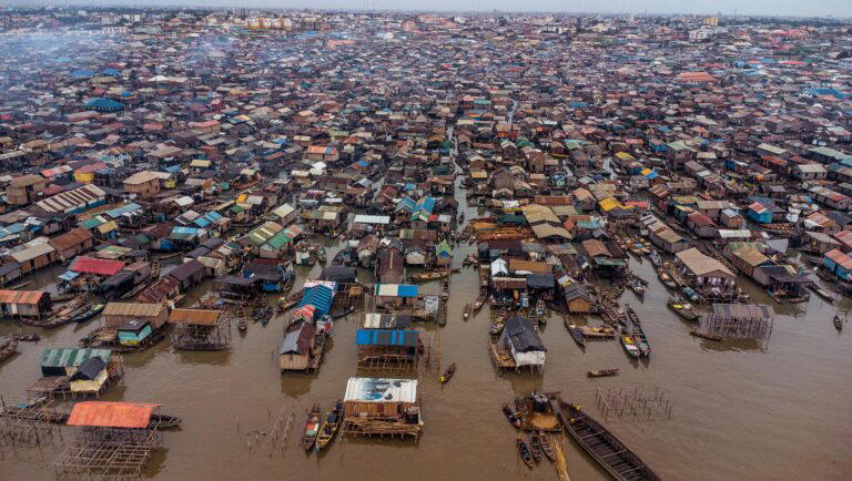 Flooded town in Nigeria