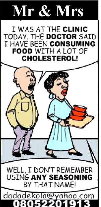Mr & Mrs: The seasoning called ‘cholesterol’