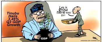 Cartoon: ‘Your Excellency, no growth in my plate’