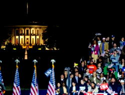 Mood darkens at Democratic parties as Trump gains key states