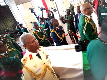 Lagbaja: Funeral service of late COAS ends; interment follows