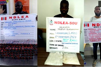 NDLEA intercepts cocaine, meth bound for UK, Italy; arrests masterminds in Lagos, Abuja