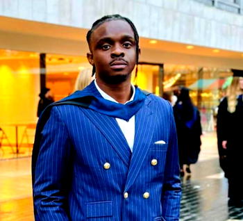 Popular Nigerian fashion designer, Nwosu Ebenezer graduates with distinction from London university