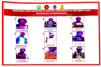 Defence Headquarters declare 9 terrorist leaders wanted